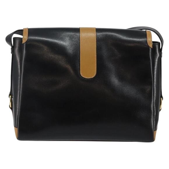 CELINE Shoulder Bag Leather Black Gold - Picture 3 of 13